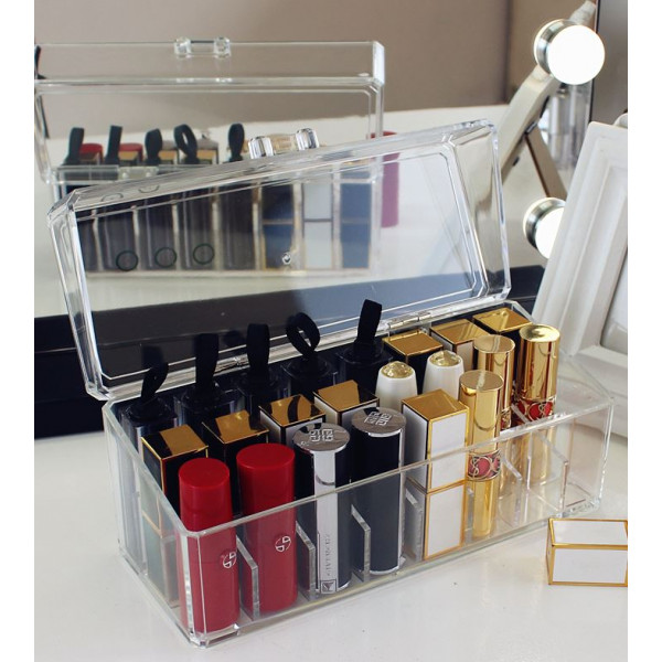 Acrylic Lipstick Organizer 24 Grid Holder 